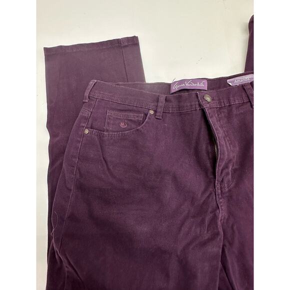 Gloria Vanderbilt Womens Jeans Size 14 Short Purple Denim - Picture 2 of 12